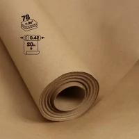 Крафт-бумага в рулоне, 420 мм x 20 м, плотность 78 г/м2, Марка А