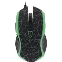 Мышь Delux Optical Mouse M556 Black/Green crack lacquer 2400dpi