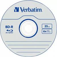 Носители информации "Blu-ray" BD-R, 6x, Verbatim SL HardCoat, Jewel, 5, 43715