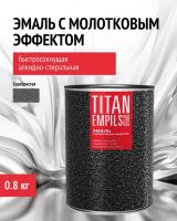 Эмаль с молотковым эффектом ореол TITAN серебристая