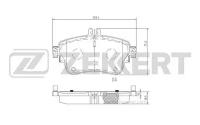 ZEKKERT BS2073 Колодки торм. диск. передн. MB A-Class (W176) 12- B-Class (W246) 11- CLA (C117) 13-