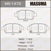 Колодки тормозные дисковые Masuma MS-1472