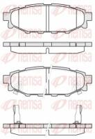 Колодки тормозные дисковые задние для Субару Аутбэк БР 2009-2014 год выпуска (Subaru Outback BR) REMSA 1136.12