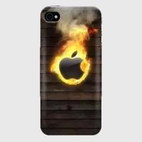 Чехол для iPhone 4/4s apple on fire