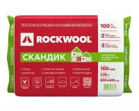 Утеплитель ROCKWOOL Лайт Баттс Скандик 100х600х800 мм (2.88 м²)