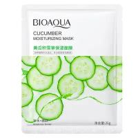 BIOAQUA, Увлажняющая тканевая маска для лица с экстрактом Огурца Cucumber Moisturizing Mask, 25 гр / подарок / сыворотка