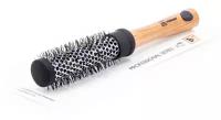 Брашинг расческа Meizer / Мейзер для укладки волос термо с пластиковой щетиной и деревянной ручкой 235мм / стайлинг для объема