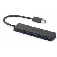 Хаб Anker 4-Port Ultra Slim USB3.0 UN Black A7516016