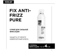 Спрей для волос сильной фиксации с защитой от влаги и УФ-лучей фикс 4/6 без запаха Tecni Art Fix Pure Anti-Frizz Spray 400 мл