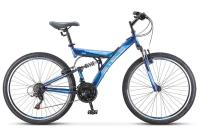 Велосипед STELS Focus 18-sp V 26, колесо 26'', рост 18'', сезон 2023-2024, темно-синий/синий