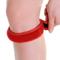 Фиксирующий ремень на колено с элементами жесткости Pharmacels Knee Strap, красный