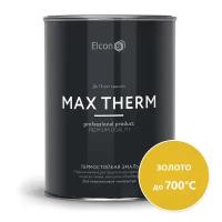 Эмаль термостойкая Elcon Max Therm, до +700 °С, 0,8 кг, золото