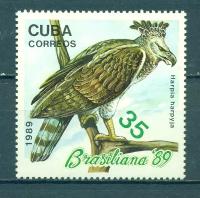 Почтовые марки Куба 1989г. "Южноамериканская гарпия" Птицы MNH
