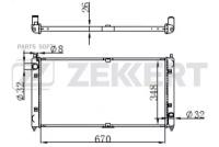 ZEKKERT MK-1629 Радиатор охлаждения двигателя Chery Amulet (A15) 03-