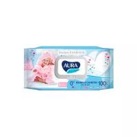 Детские влажные салфетки AURA Ultra Comfort с Экстрактом Алоэ и Витамином Е 100 шт