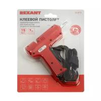 REXANT Пистолет клеевой REXANT 12-0113, 220 В, 15 Вт, d=7 мм, 7-10 г/мин, антикапля, индикатор