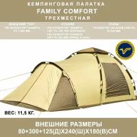 Кемпинговая палатка-автомат 3-х местная World of Maverick Family Comfort