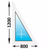 Пластиковое окно Veka WHS треугольное глухое левое 800x1200 (ширина Х высота) (800Х1200)