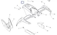 Передний пластик зеленый Polaris X2 Touring 2633843-498