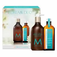 Лосьон Moroccanoil Moisture Repair Набор Dream DUO Light, Набор: восстанавливающее масло для тонких и светлых волос, лосьон для тела, Набор: масло, 100 мл + лосьон, 360 мл