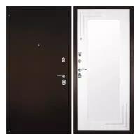 Дверь входная "Двери гранит М2М" для квартиры, металлическая, 980х2080, 16 мм, открывание влево, тепло-шумоизоляция, с зеркалом