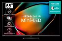 Hisense Телевизор 55 Hisense 55U8KQ, MiniLED ULED, 4K Ultra HD 3840x2160, Smart TV, черный