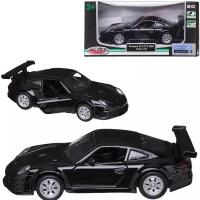 Машинка металлическая MSZ серия 1:43 Porsche 911 GT3 RSR, цвет чёрный, инерционный механизи, двери открываются. WE-15945B