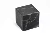 Статуэтка. Фигурка интерьерная Куб неполированный из натурального камня шунгит 4 см. Декор для дома