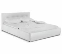 Двуспальная кровать Galaxy Афродита 160 х 200 см с ПМ эко кожа белая
