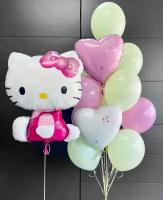 Воздушные шары с гелием «Hello Kitty»