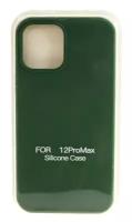 Hакладка Silicone Cover для iPhone 12 Pro Max, темно-зеленый (23)