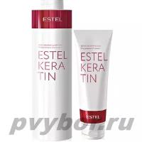 Кератиновый шампунь для волос Estel keratin, 1000 мл + кератиновая маска для волос keratin, 250 мл