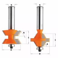 CMT Комплект 2 фрез шип-паз (Сращивание) S=12 D=40x25,4, 955.510.11