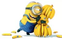 Фотообои "Миньон с бананами" на флизелиновой основе с виниловым покрытием. Арт.26202