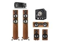 Proektor74.ru Комплект Акустики 5.1 Polk Audio Reserve R600 + R200 + R300 Center Brown + Hts Sub 10 Black + Av Ресивер Denon Avr-s960h Black