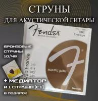 Металлические струны для акустической гитары Fender