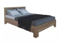 Двуспальная кровать СБК Кровать Гарда NEW Светлое дерево,160х200 см, С основанием, С подъемным механизмом