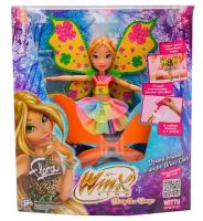 Шарнирная кукла Winx Club Bling the Wings. Флора, с крыльями и глиттером, 24 см IW01312202