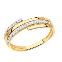 Золотое кольцо TALANT КФ 1289 с цирконием, Золото 585°, размер 18