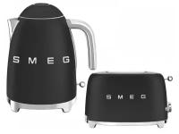 Набор Smeg чайник KLF03BLMEU + тостер TSF01BLMEU Чёрный матовый