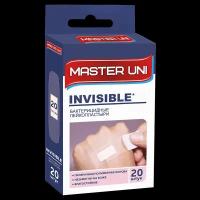 Master Uni Лейкопластырь Invisible бактерицидный на прозрачной полимерной основе 20 шт
