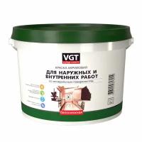 VGT ВД-АК-1180 белоснежная краска моющаяся для наружных и внутренних работ 7кг