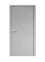 Межкомнатная дверь (дверное полотно) Albero Геометрия-2 покрытие Эмаль / ПГ Серая 70х200