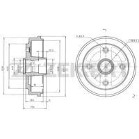 Тормозной барабан, ZEKKERT BS-5185 (1 шт.)