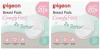 Pigeon Вкладыши для бюстгралтера с алоэ Comfy Feel Breast Pads, 30 шт, 2 уп