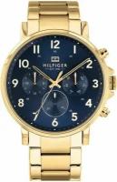 Часы мужские наручные Tommy Hilfiger 1710384 кварцевые на стальном браслете золотого цвета с минеральным стеклом водонепроницаемостью WR50 (5 атм)