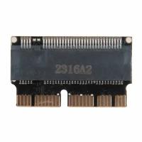 Адаптер-переходник для установки SSD M.2 2280 PCI-E NVMe (M, B&M-key) в разъем 12+16 Pin на MacBook Air 11/13", Pro Retina 13/15", iMac 21.5/27", Mac Pro, 2013-2019, зеленый-черный, N-941A