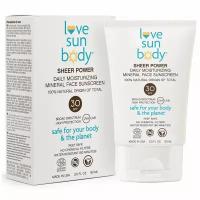 Love Sun Body Sheer Power Ежедневный увлажняющий минеральный солнцезащитный крем для лица SPF30 90мл