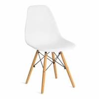 Стул CINDY (EAMES) (mod. 1801) дерево бук/металл/сиденье пластик, 45x51x82 см, White (белый)