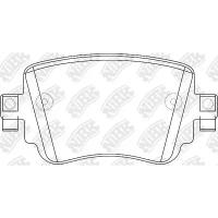 NIBK PN0624 (5Q0698451B / 5Q0698451F / 8U0698451F) колодки тормозные задние VW Golf (Гольф) vII / Audi (Ауди) q3 / Skoda